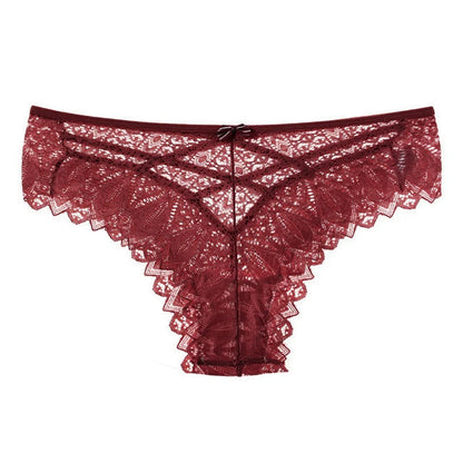 Culotte Dentelle Femme – Taille Basse et Bandes Croisées