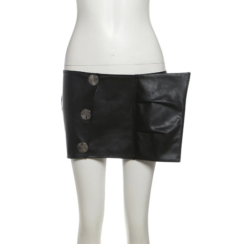 Mini-Jupe Noire Femme – Similicuir et Coupe Ajustée