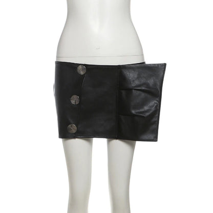 Mini-Jupe Noire Femme – Similicuir et Coupe Ajustée
