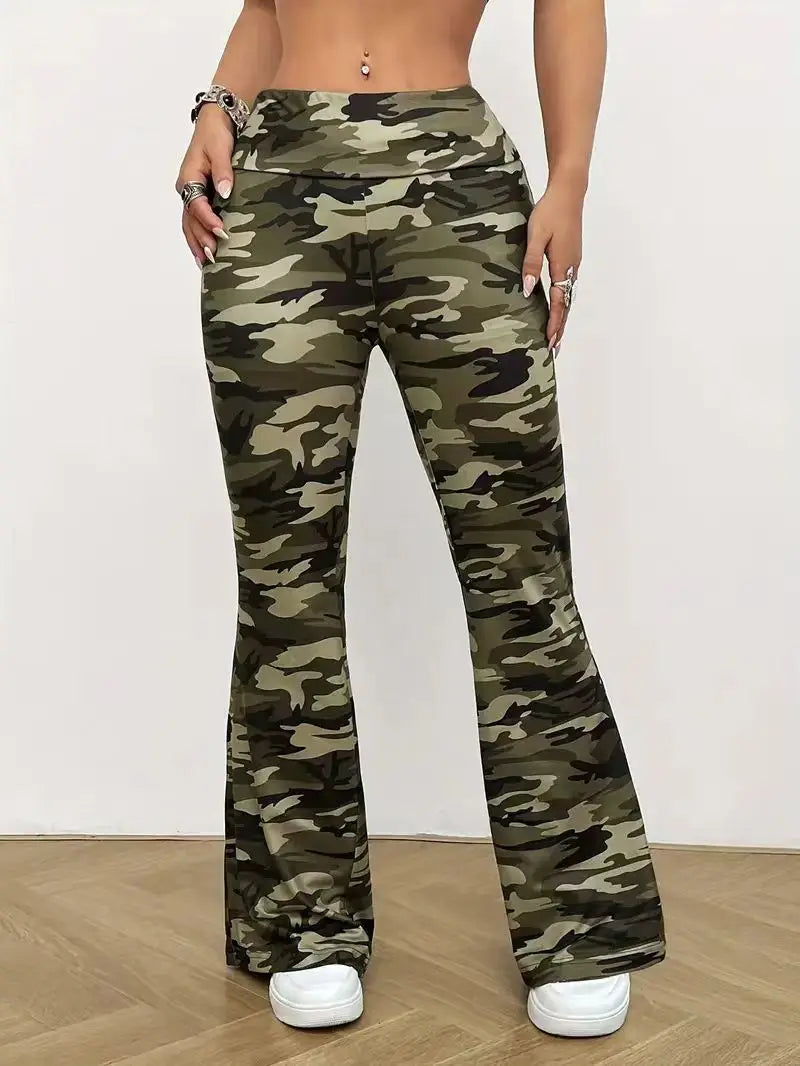 Pantalon taille haute à jambes larges pour femmes