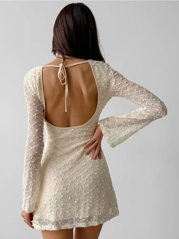 Robes courtes sexy à col rond pour femmes