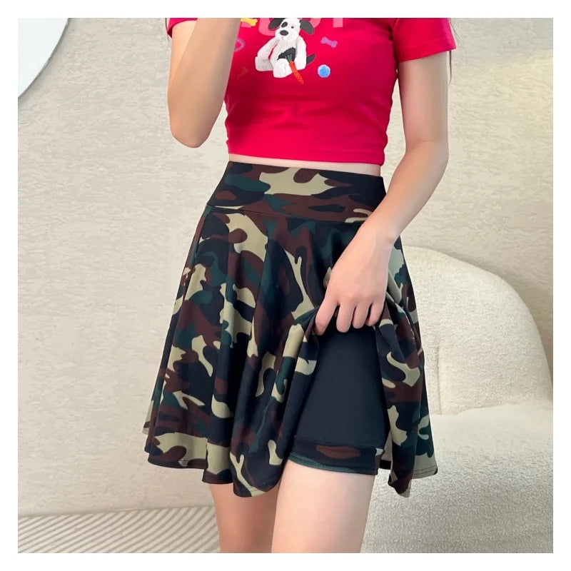 Jupes short plissée évasées pour femmes