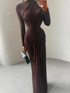 Robe moulante à manches longues pour femmes