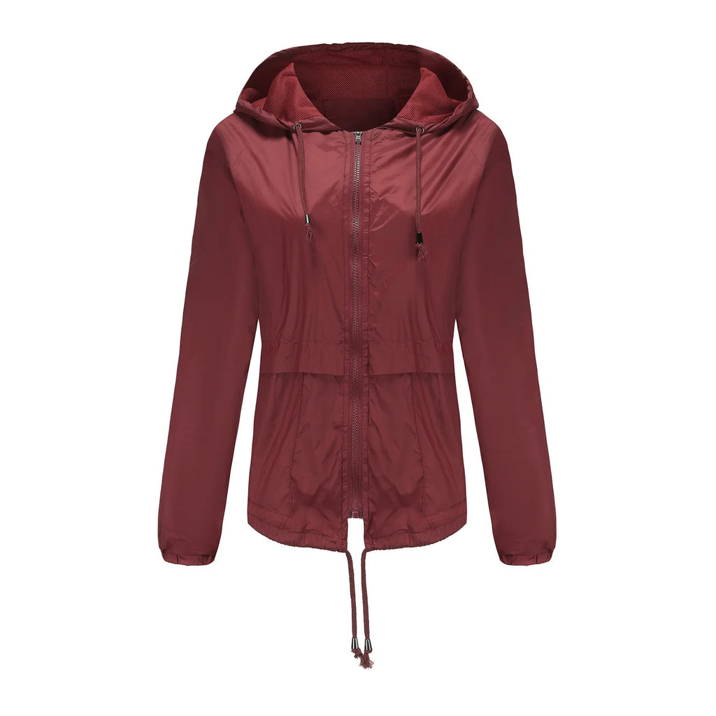 Veste à capuche bleue pour femmes