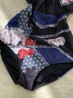 Maillot de bain une pièce combishorts imprimé pour femmes