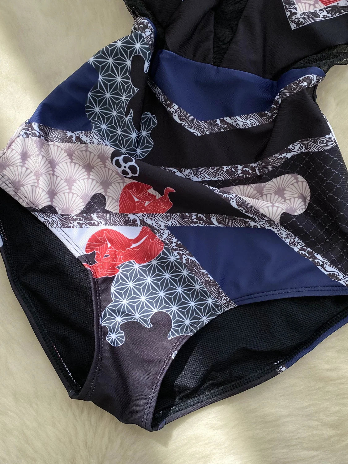 Maillot de bain une pièce combishorts imprimé pour femmes