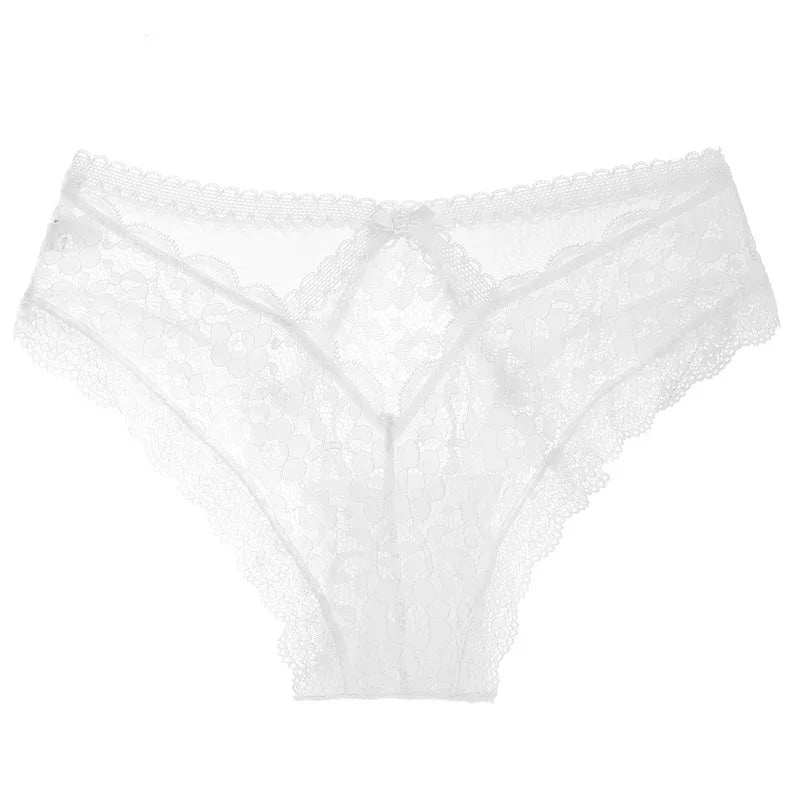 Culotte sexy transparente ajourée en dentelle pour femmes