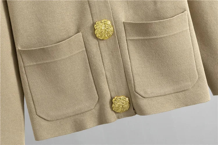 Ensembles de pulls en tricot et pantalon ample taille haute pour femmes