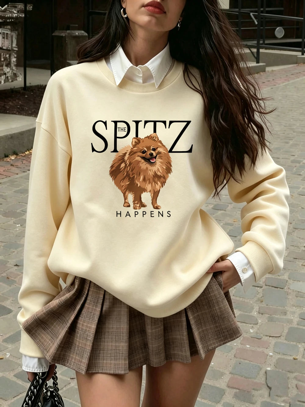 Sweat-shirts imprimés The Spitz Happens pour femmes