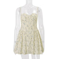 Robe mini corset florale sexy pour femmes