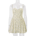 Robe mini corset florale sexy pour femmes