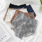 Culottes taille haute en dentelle transparente pour femmes