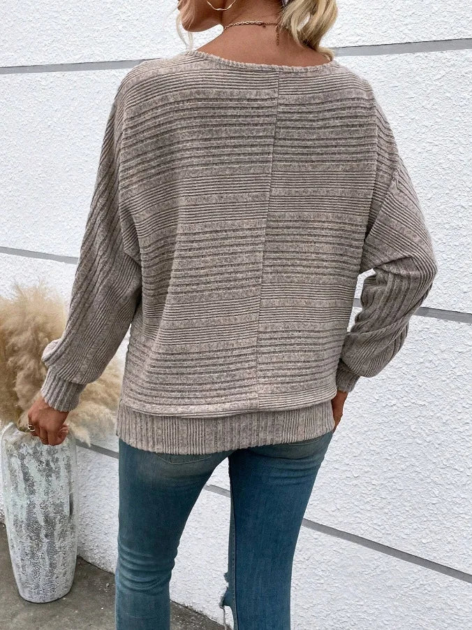 T-shirt à manches longues décontracté lâche pour femmes