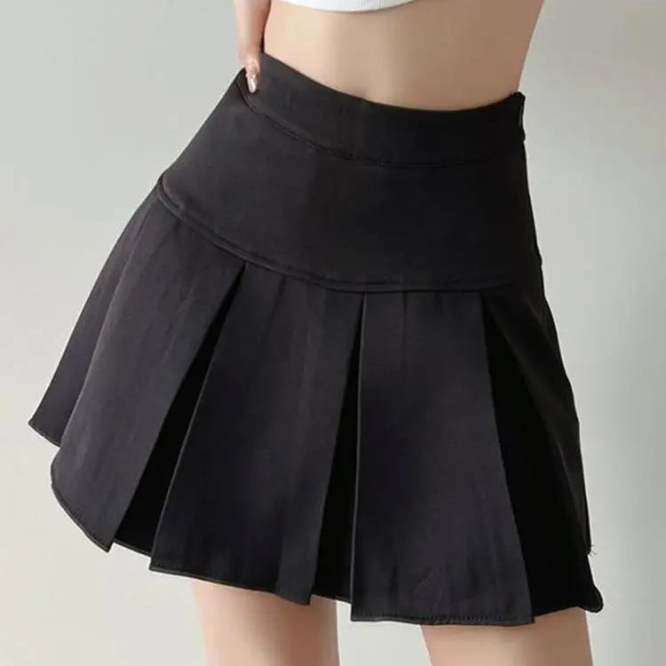 jupe plissée taille haute pour femmes