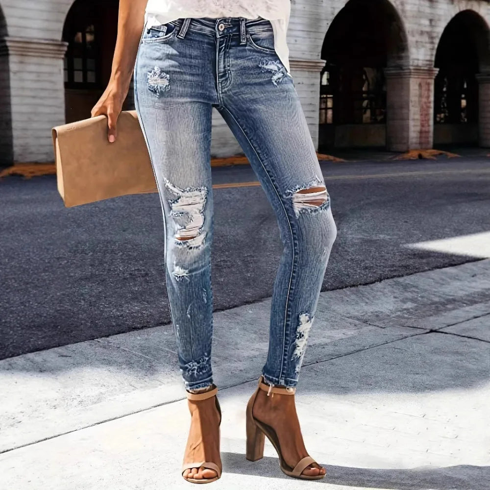 Jeans troués pour femmes