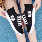 Baskets tendance en toile avec lacets pour femmes