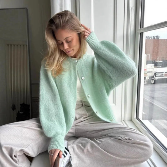 Cardigan Femme en Laine – Couleurs Macaron