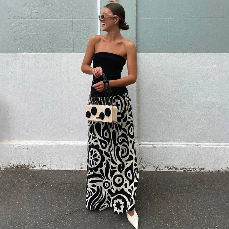 Robe longue en fibre patchwork pour femmes