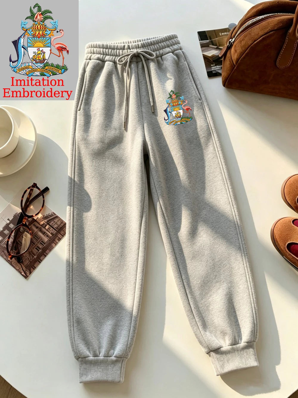 Pantalon de jogging imprimé emblème des Bahamas pour femmes