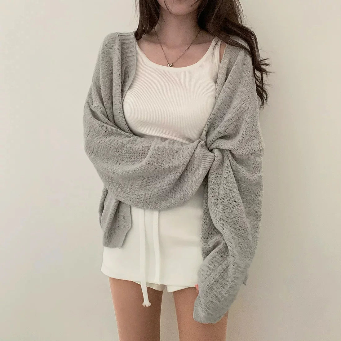 Cardigan Fin en Maille Femme – Chic et Décontracté