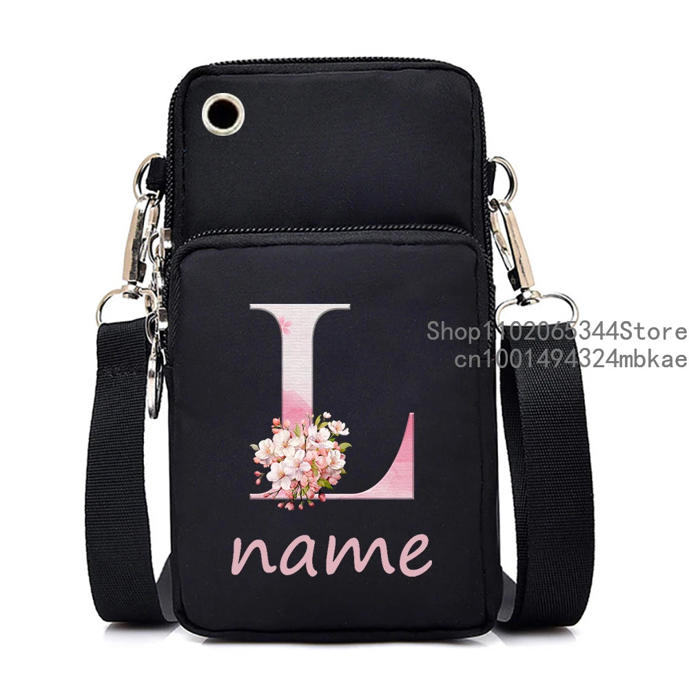 Sac à bandoulière pour téléphone portable floral pour femmes