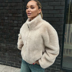 Manteau en peluche ample pour femmes