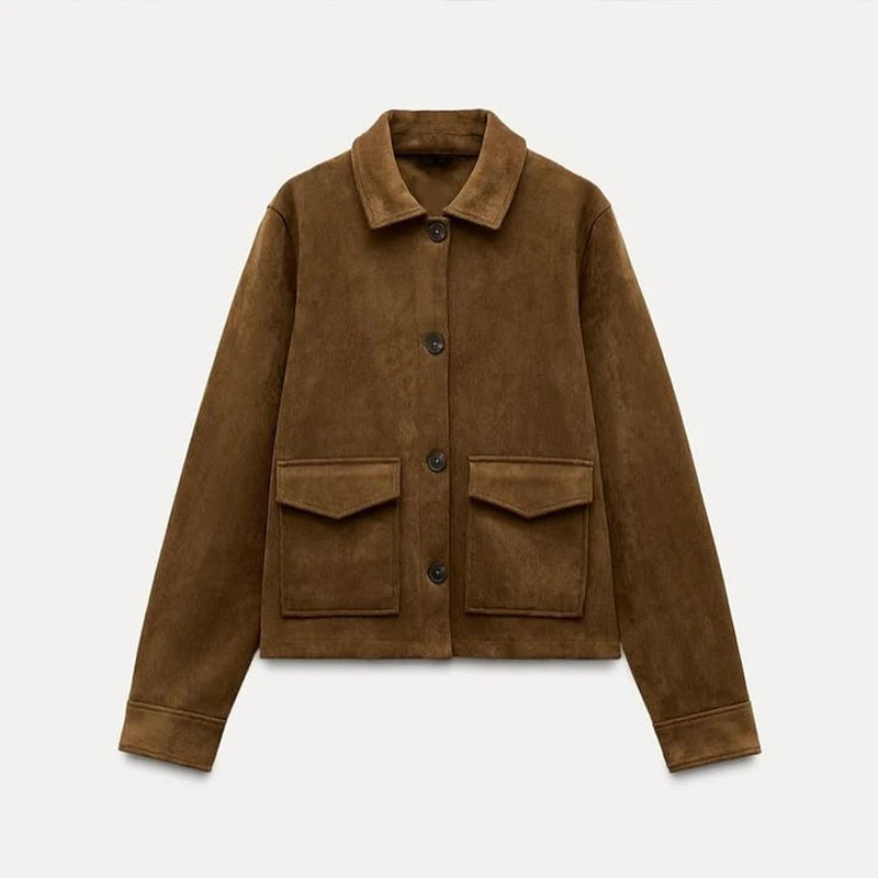 Veste marron vintage pour femmes