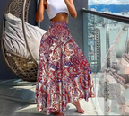 Jupe longue taille haute pour femmes