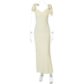 Robe Maxi moulante à bretelles Spaghetti pour femmes