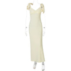 Robe Maxi moulante à bretelles Spaghetti pour femmes