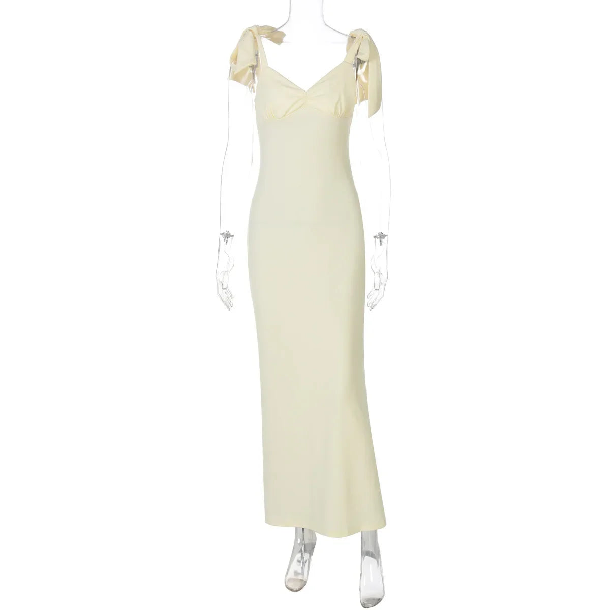 Robe Maxi moulante à bretelles Spaghetti pour femmes