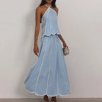 Ensemble 2 pièces bleu pour femmes