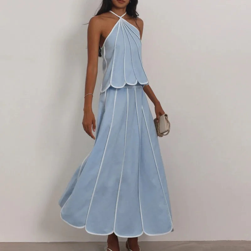 Ensemble 2 pièces bleu pour femmes