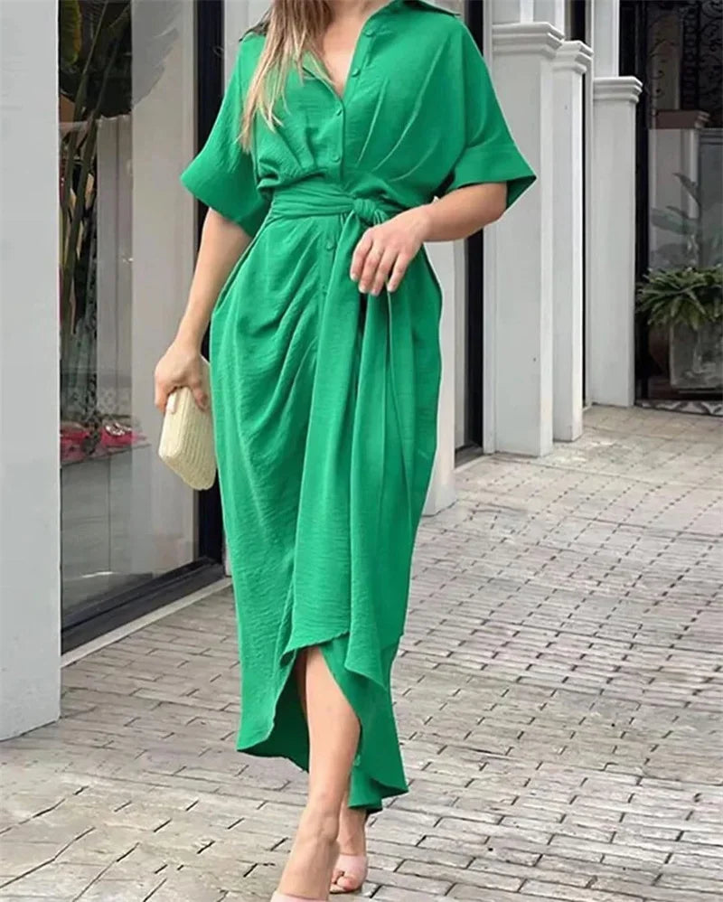 Robe à lacets taille haute pour femmes