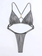 Maillot de bain une pièce en cuir PU pour femmes