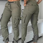 Pantalon cargo à revers pour femmes