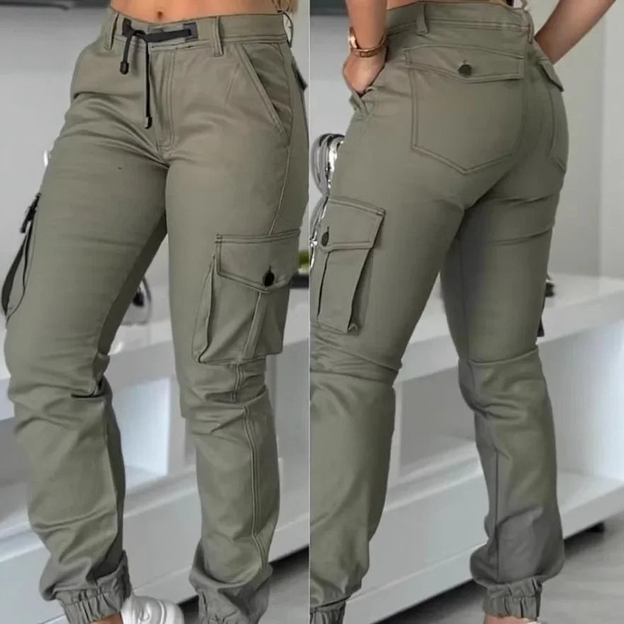 Pantalon cargo à revers pour femmes