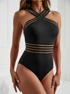Maillot de bain une pièce sexy en maille pour femmes