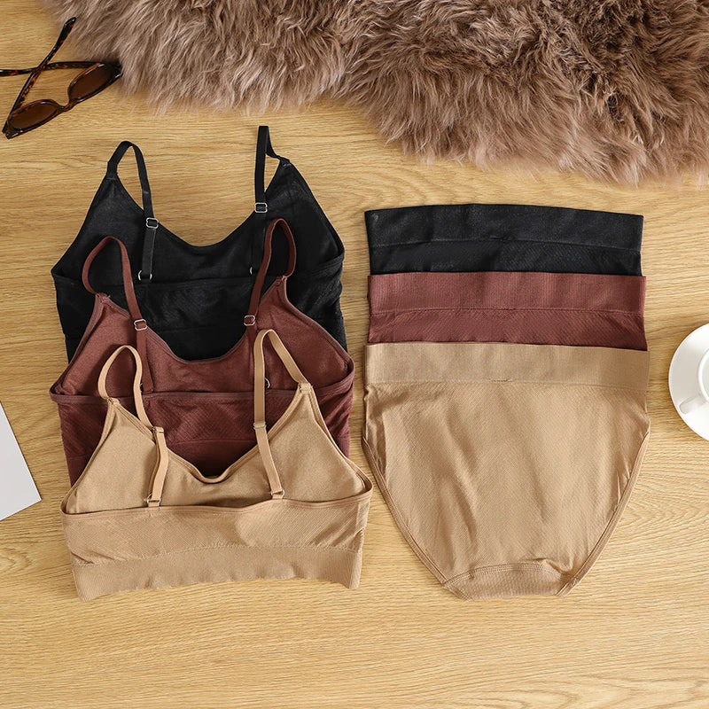 Ensemble de sous-vêtements soutien-gorge et culottes sans couture pour femmes