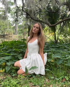 Mini robe de soirée blanche pour femmes