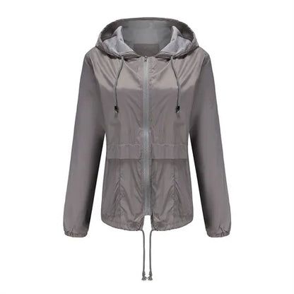 Veste Bleue à Capuche Femme – Style Urbain