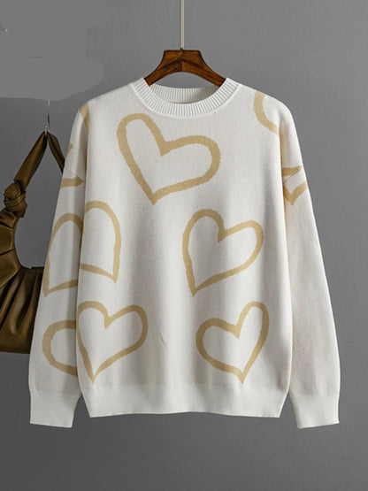 Pull Col Rond Femme – Style Rétro