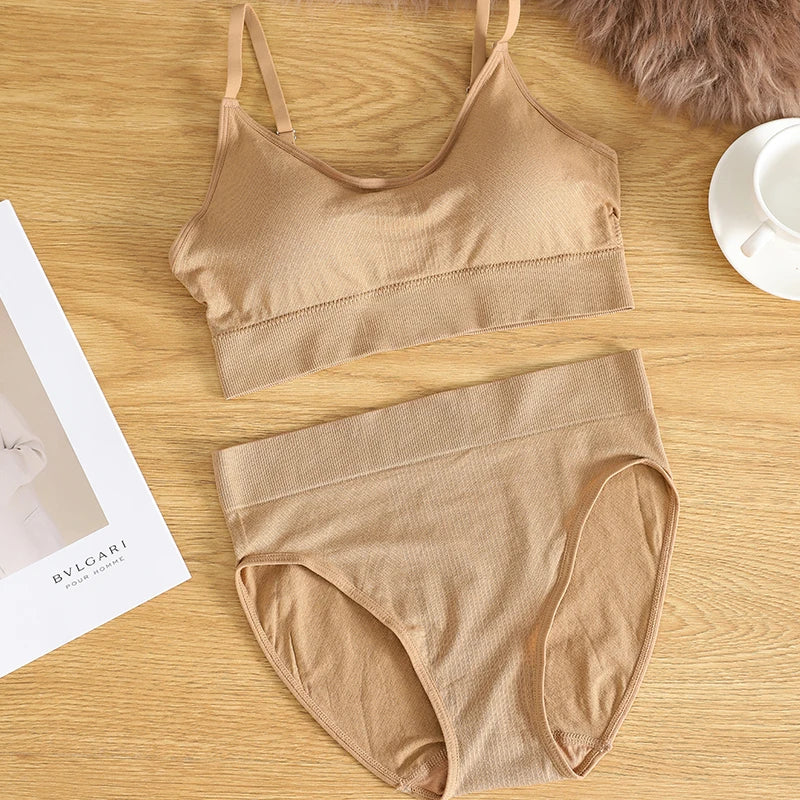 Ensemble de sous-vêtements soutien-gorge et culottes sans couture pour femmes
