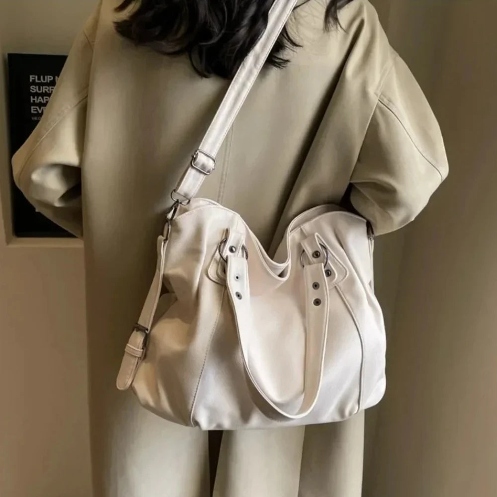 Sac à main de grande capacité en cuir souple pour femmes