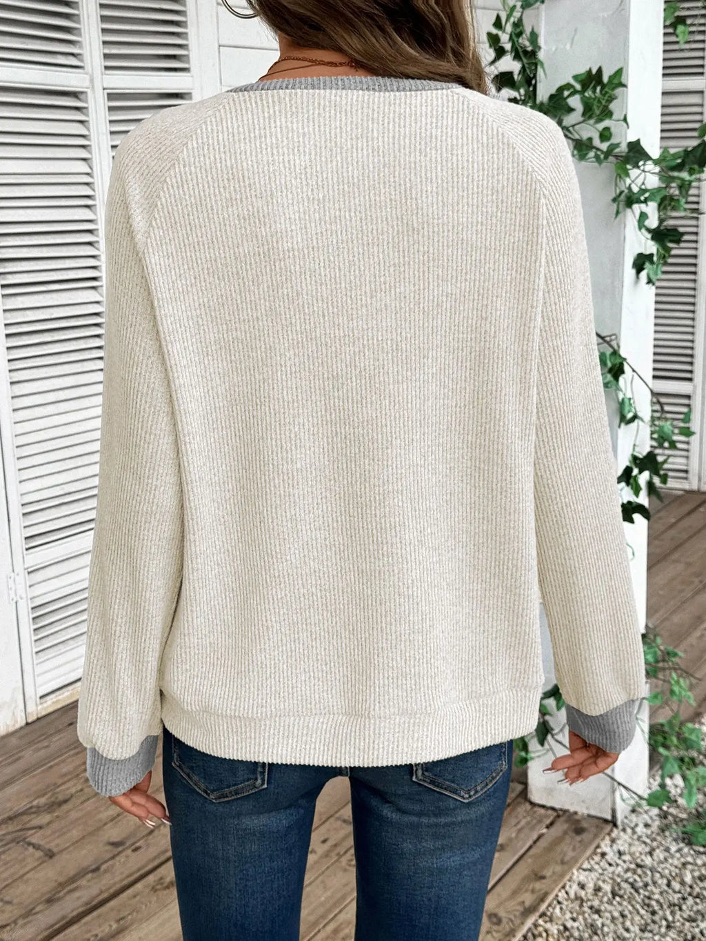 Pull décontracté à manches longues pour femmes