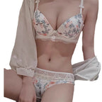 Ensemble de lingerie soutien-gorge et culotte en dentelle florale pour femmes
