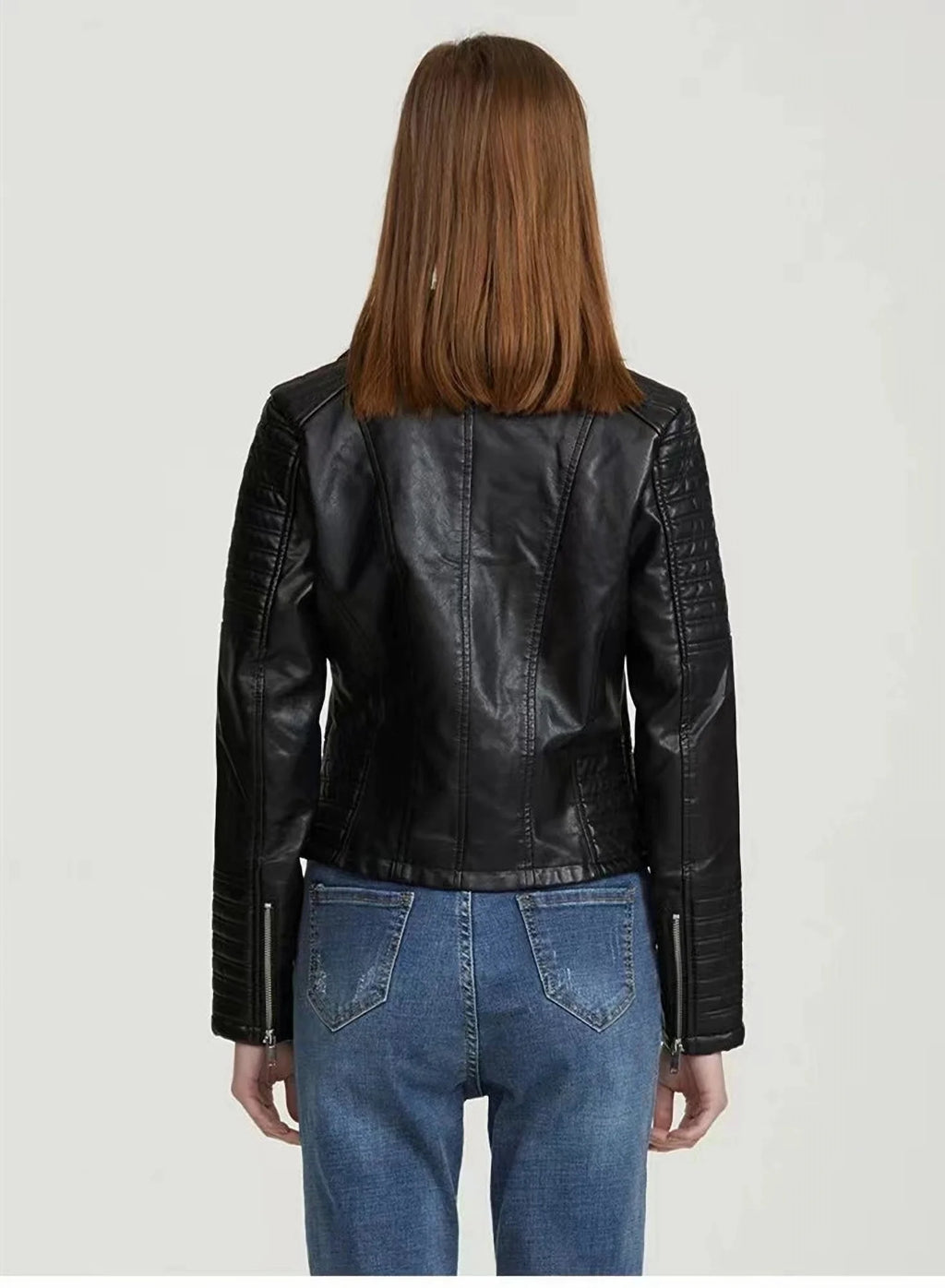 Vestes en cuir faux cuir pour femmes