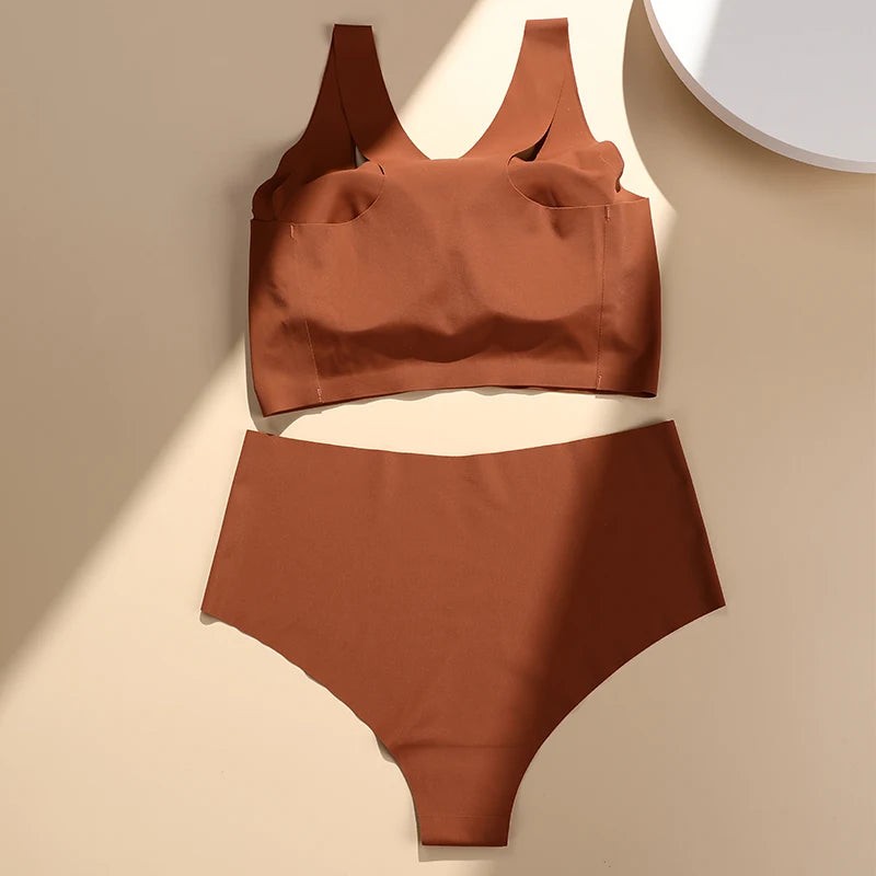 Ensembles de soutien-gorge et culotte sans fil pour femmes