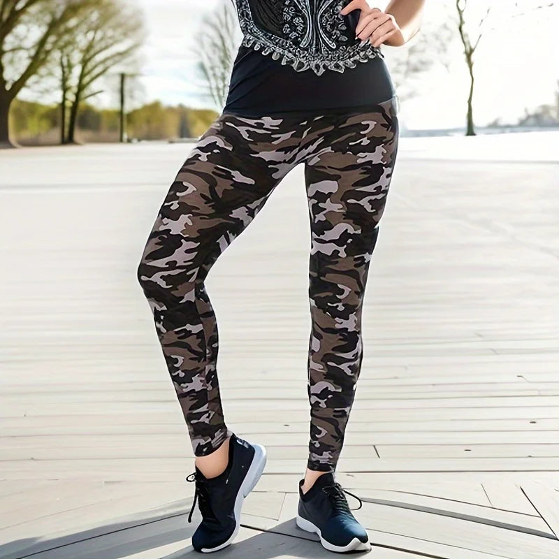 Leggings de camouflage serrés et décontractés pour femmes