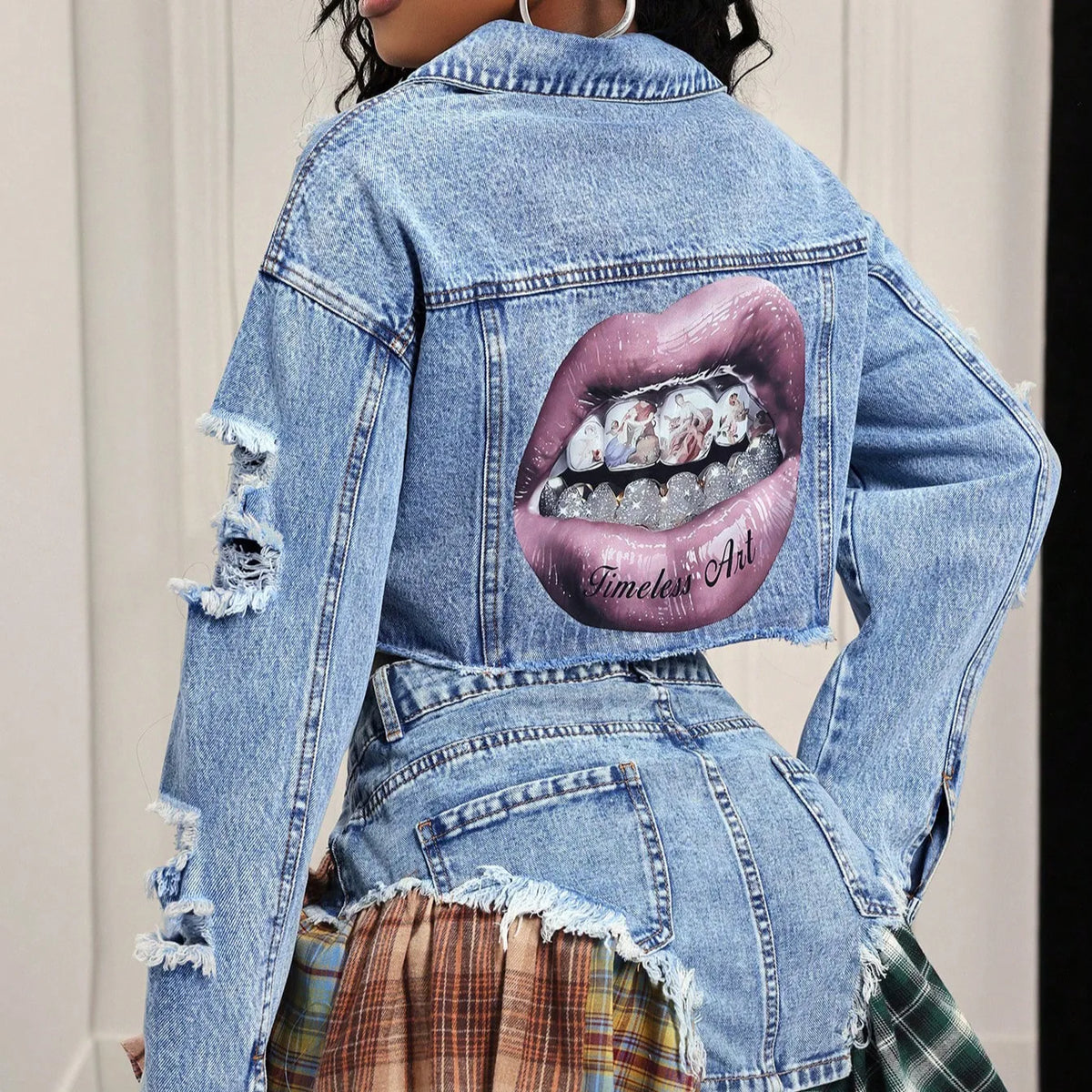 Veste en Jean Courte Y2K Streetwear pour Femmes